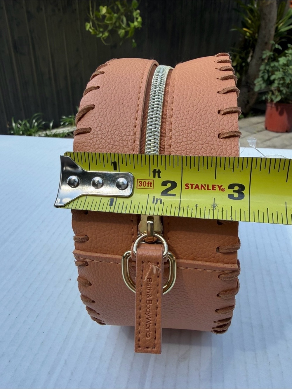 Earth Melody Works Round Woven Straw Crossbody Bag Tan Faux Leather Boho Nw View 3